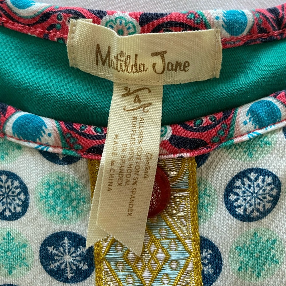 Matilda Jane Holiday Stars and Snowflakes Dress - Picture 3 of 6